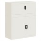 vidaXL Aktenschrank Weiß 90x40x110 cm Stahl vidaXL Aktenschrank Weiß 90x40x110 cm Stahl