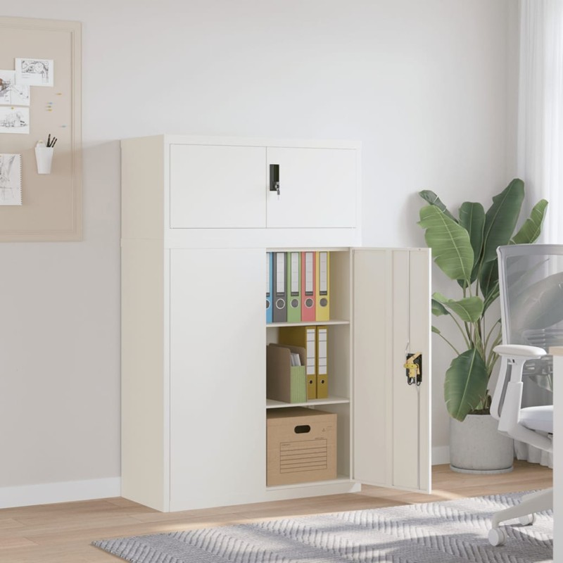 vidaXL Aktenschrank Weiß 90x40x145 cm Stahl vidaXL Aktenschrank Weiß 90x40x145 cm Stahl