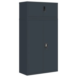 vidaXL Aktenschrank Anthrazit 90x40x180 cm Stahl