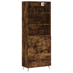 vidaXL Highboard Räuchereiche 69,5x34x180 cm Holzwerkstoff