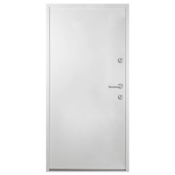 vidaXL Haustür Weiß 100x200 cm Aluminium