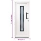 vidaXL Haustür Weiß 88x200 cm PVC vidaXL Haustür Weiß 88x200 cm PVC