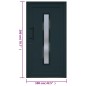 vidaXL Haustür Anthrazit 108x200 cm PVC vidaXL Haustür Anthrazit 108x200 cm PVC