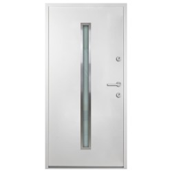 vidaXL Haustür Weiß 110x207,5 cm Aluminium