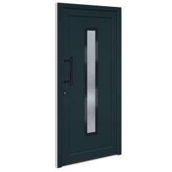 vidaXL Haustür Anthrazit 98x200 cm PVC