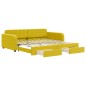 vidaXL Tagesbett Ausziehbar mit Schubladen Gelb 100x200 cm Samt vidaXL Tagesbett Ausziehbar mit Schubladen Gelb 100x200 cm Samt