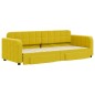 vidaXL Tagesbett Ausziehbar mit Schubladen Gelb 80x200 cm Samt vidaXL Tagesbett Ausziehbar mit Schubladen Gelb 80x200 cm Samt