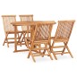 vidaXL 5-tlg. Garten-Essgruppe Klappbar Massivholz Teak vidaXL 5-tlg. Garten-Essgruppe Klappbar Massivholz Teak