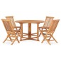 vidaXL 5-tlg. Garten-Essgruppe Klappbar Massivholz Teak vidaXL 5-tlg. Garten-Essgruppe Klappbar Massivholz Teak