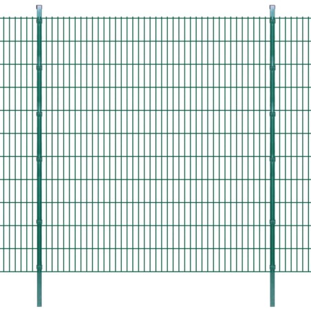 vidaXL Zaunpfosten 20 Stk. Grün 280 cm Verzinkter Stahl