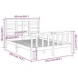 vidaXL Massivholzbett Weiß 120x190 cm vidaXL Massivholzbett Weiß 120x190 cm