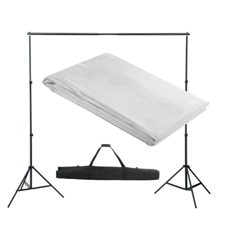 vidaXL Fotohintergrund-System 300 x 300 cm Weiß vidaXL Fotohintergrund-System 300 x 300 cm Weiß