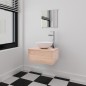 vidaXL 3-tlg. Badmöbel und Waschbecken Set Beige vidaXL 3-tlg. Badmöbel und Waschbecken Set Beige