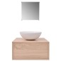 vidaXL 3-tlg. Badmöbel und Waschbecken Set Beige vidaXL 3-tlg. Badmöbel und Waschbecken Set Beige