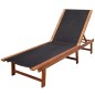 vidaXL Sonnenliegen 2 Stk. mit Tisch Akazie Massivholz und Textilene vidaXL Sonnenliegen 2 Stk. mit Tisch Akazie Massivholz und Textilene