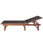 vidaXL Sonnenliegen 2 Stk. mit Tisch Akazie Massivholz und Textilene vidaXL Sonnenliegen 2 Stk. mit Tisch Akazie Massivholz und Textilene