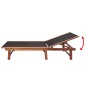 vidaXL Sonnenliegen 2 Stk. mit Tisch Akazie Massivholz und Textilene vidaXL Sonnenliegen 2 Stk. mit Tisch Akazie Massivholz und Textilene