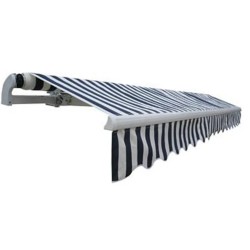 vidaXL Gelenkarmmarkise Motorisiert 400 cm Blau/Weiß
