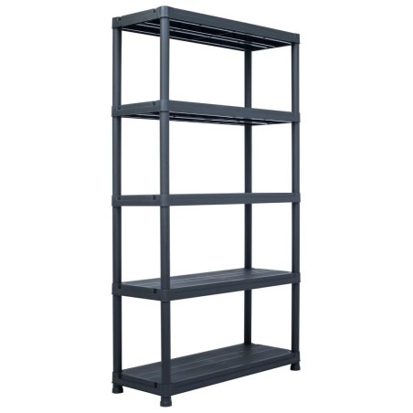 vidaXL Lagerregale 2 Stk. Schwarz 500 kg 100 x 40 x 180 cm Kunststoff
