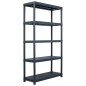 vidaXL Lagerregale 2 Stk. Schwarz 500 kg 100 x 40 x 180 cm Kunststoff vidaXL Lagerregale 2 Stk. Schwarz 500 kg 100 x 40 x 180 cm Kunststoff