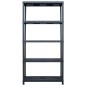 vidaXL Lagerregale 2 Stk. Schwarz 260 kg 90 x 40 x 180 cm Kunststoff vidaXL Lagerregale 2 Stk. Schwarz 260 kg 90 x 40 x 180 cm Kunststoff