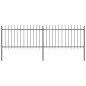vidaXL Gartenzaun mit Speerspitzen Stahl 3,4 x 1 m Schwarz vidaXL Gartenzaun mit Speerspitzen Stahl 3,4 x 1 m Schwarz