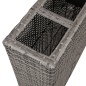 vidaXL Garten-Hochbeet mit 4 Töpfen 2 Stk. Poly Rattan Grau vidaXL Garten-Hochbeet mit 4 Töpfen 2 Stk. Poly Rattan Grau