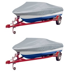 vidaXL Bootspersenninge 2 Stk. Grau Länge 427-488 cm Breite 173 cm 