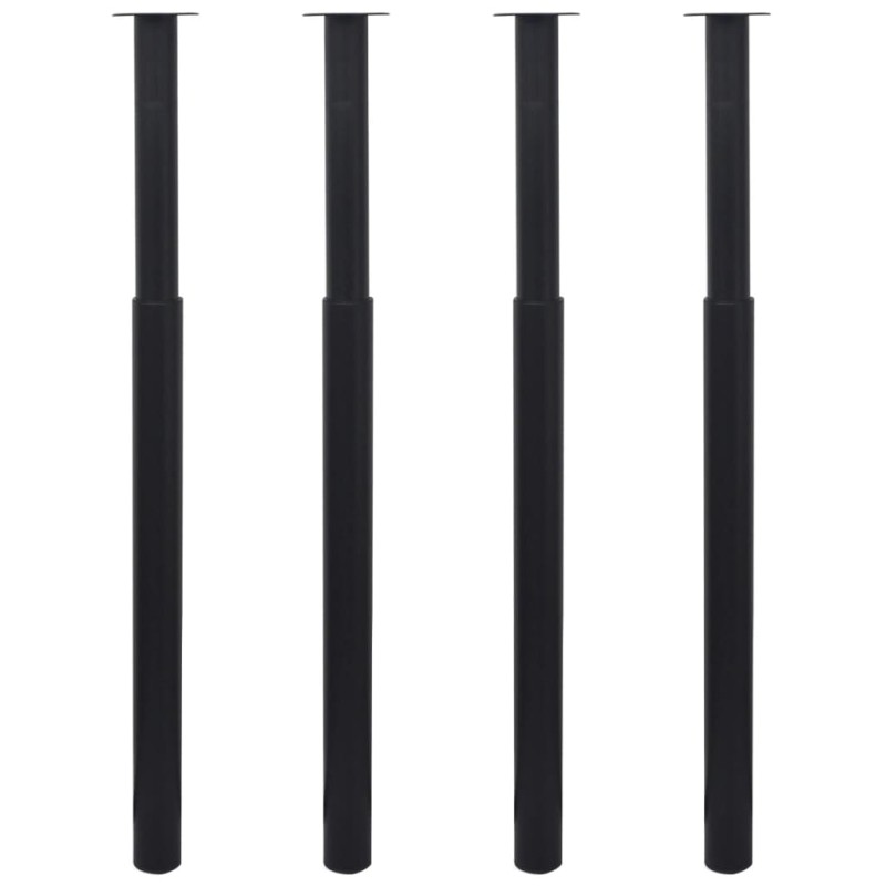 vidaXL Teleskopische Tischbeine 4 Stk. Schwarz 710 - 1100 mm vidaXL Teleskopische Tischbeine 4 Stk. Schwarz 710 - 1100 mm