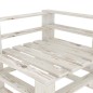 vidaXL Garten-Palettensofa 4-Sitzer Weiß Holz vidaXL Garten-Palettensofa 4-Sitzer Weiß Holz