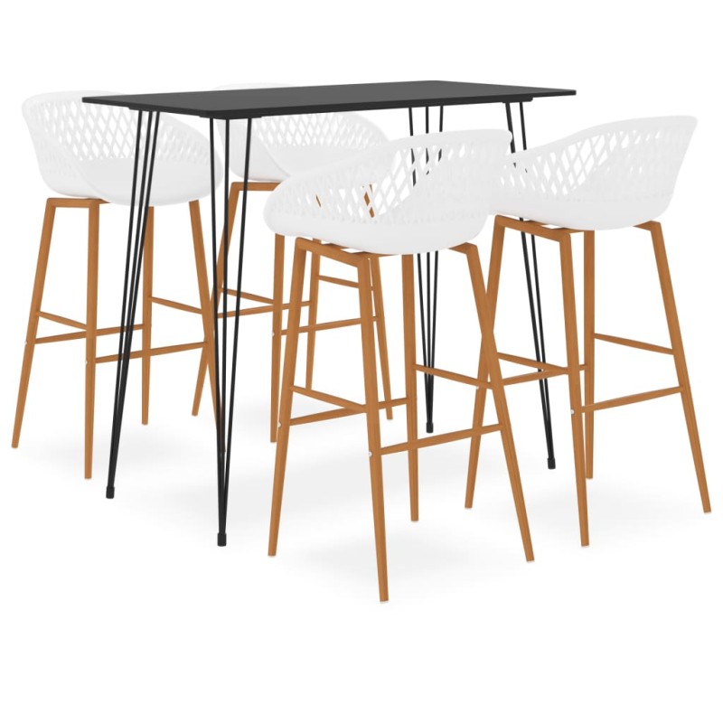 vidaXL 5-tlg. Bar-Set Schwarz und Weiß vidaXL 5-tlg. Bar-Set Schwarz und Weiß