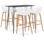 vidaXL 5-tlg. Bar-Set Schwarz und Weiß vidaXL 5-tlg. Bar-Set Schwarz und Weiß