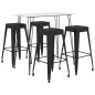 vidaXL 5-tlg. Bar-Set Weiß und Schwarz vidaXL 5-tlg. Bar-Set Weiß und Schwarz