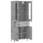 Highboard Betongrau 69,5x34x180 cm Holzwerkstoff Highboard Betongrau 69,5x34x180 cm Holzwerkstoff