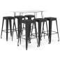 vidaXL 7-tlg. Bar-Set Weiß und Schwarz vidaXL 7-tlg. Bar-Set Weiß und Schwarz