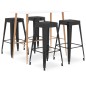 vidaXL 5-tlg. Bar-Set Weiß und Schwarz vidaXL 5-tlg. Bar-Set Weiß und Schwarz