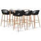 vidaXL 7-tlg. Bar-Set Weiß und Schwarz vidaXL 7-tlg. Bar-Set Weiß und Schwarz