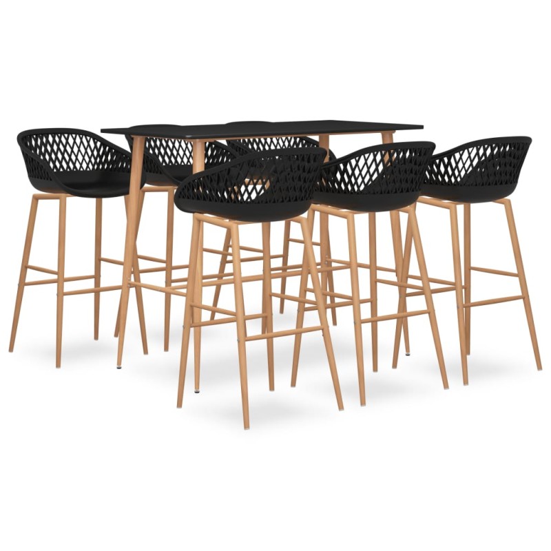 vidaXL 7-tlg. Bar-Set Schwarz vidaXL 7-tlg. Bar-Set Schwarz