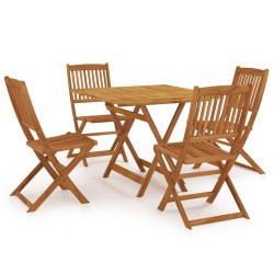 vidaXL 5-tlg. Garten-Essgruppe Klappbar Massivholz Akazie
