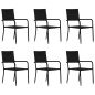vidaXL 7-tlg. Garten-Essgruppe Poly Rattan Schwarz vidaXL 7-tlg. Garten-Essgruppe Poly Rattan Schwarz