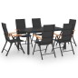 vidaXL 7-tlg. Garten-Essgruppe Schwarz und Braun vidaXL 7-tlg. Garten-Essgruppe Schwarz und Braun