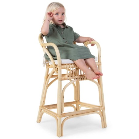 CHILDHOME Junior-Stuhl mit Kissen Montana Rattan