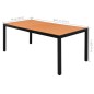 vidaXL 7-tlg. Garten-Essgruppe PVC Rattan Schwarz und Braun vidaXL 7-tlg. Garten-Essgruppe PVC Rattan Schwarz und Braun