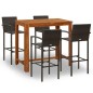 vidaXL 5-tlg. Gartenbar-Set Braun vidaXL 5-tlg. Gartenbar-Set Braun