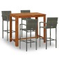 vidaXL 5-tlg. Gartenbar-Set Grau vidaXL 5-tlg. Gartenbar-Set Grau