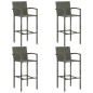 vidaXL 5-tlg. Gartenbar-Set Grau vidaXL 5-tlg. Gartenbar-Set Grau