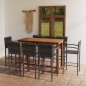 vidaXL 9-tlg. Gartenbar-Set Grau vidaXL 9-tlg. Gartenbar-Set Grau
