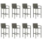 vidaXL 9-tlg. Gartenbar-Set Grau vidaXL 9-tlg. Gartenbar-Set Grau