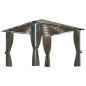 vidaXL Pavillon mit Vorhängen & LED-Lichterkette 300x300 cm Taupe Alu vidaXL Pavillon mit Vorhängen & LED-Lichterkette 300x300 cm Taupe Alu