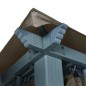 vidaXL Pavillon mit Vorhängen & LED-Lichterkette 300x300 cm Taupe Alu vidaXL Pavillon mit Vorhängen & LED-Lichterkette 300x300 cm Taupe Alu